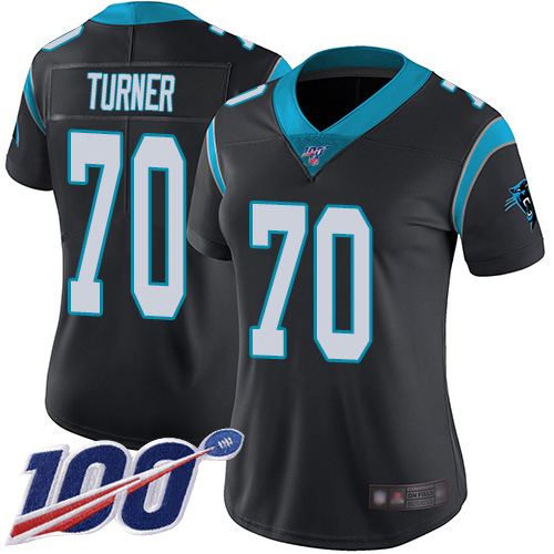 Carolina Panthers Limited Black Women Trai Turner Home Jersey NFL Football #70 100th Season Vapor Untouchable->carolina panthers->NFL Jersey